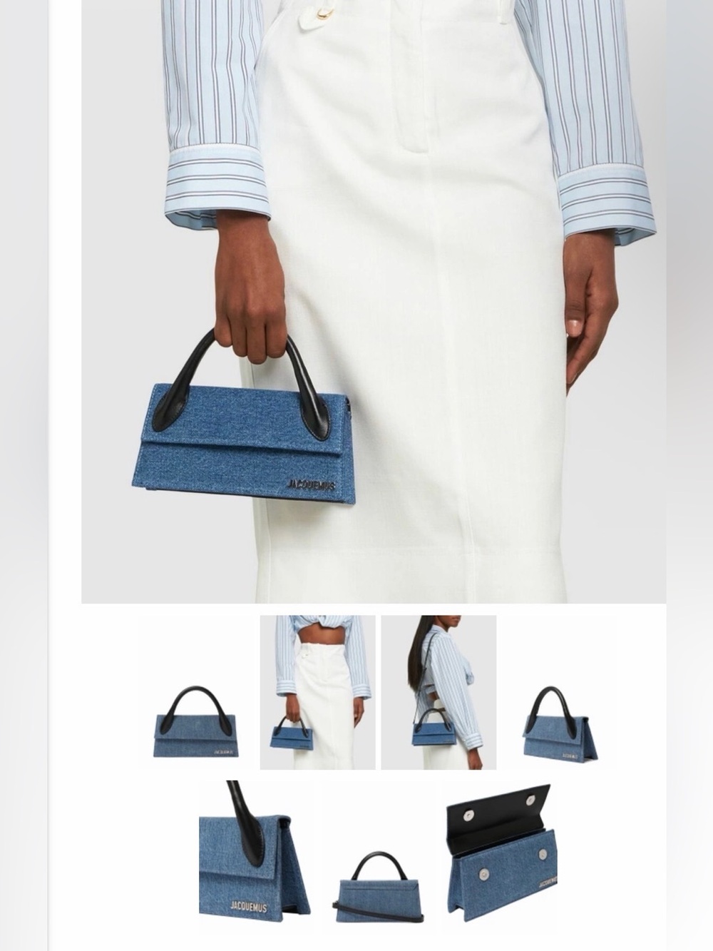 Jacquemus Le Chiquito Long denim bag - Picture 2 of 12